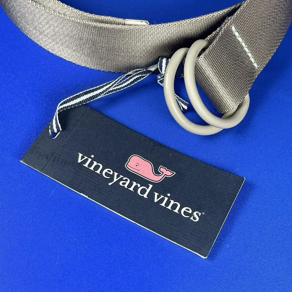 Vineyard Vines Men's Large Neon Pop On The Go Belt Stone MSRP‎ $78 NWT